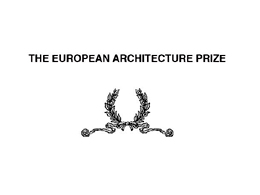 Ευρωπαϊκό Βραβείο Αρχιτεκτονικής